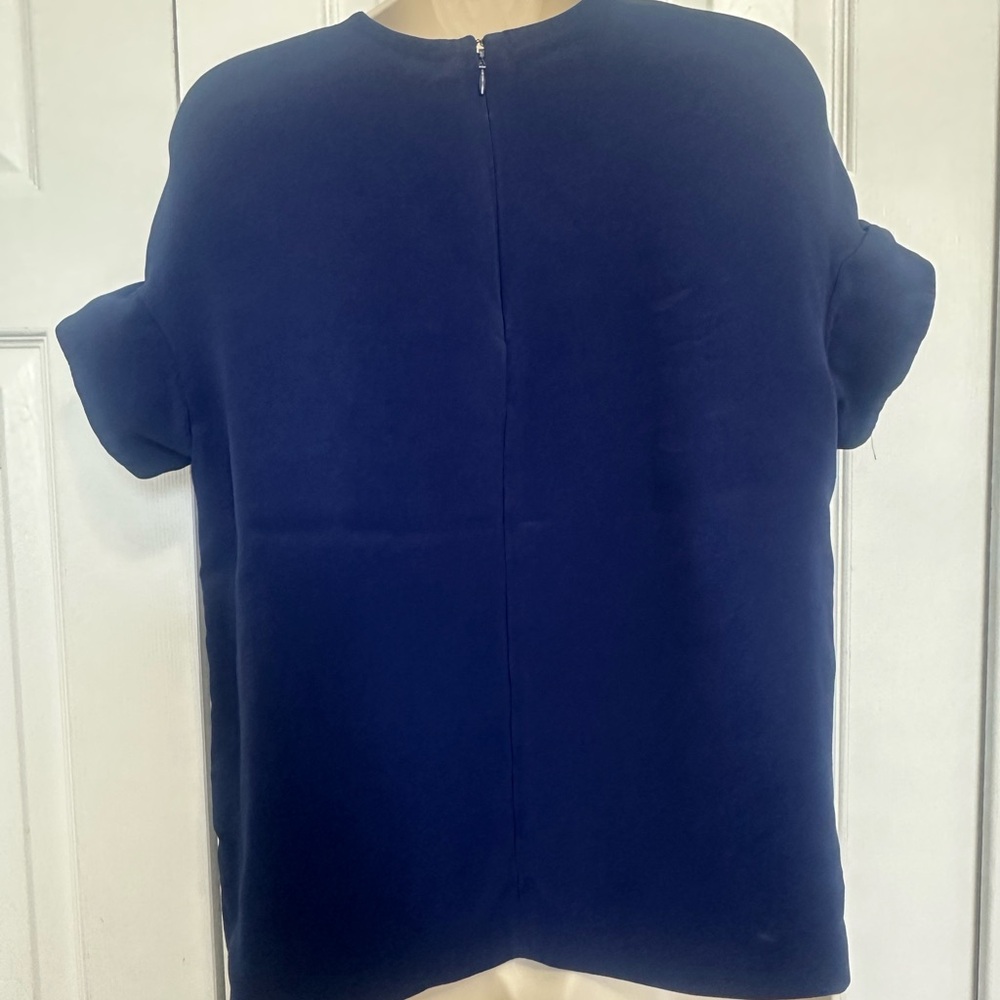 COS Dark Blue Short Sleeve Top - Picture 3 of 7